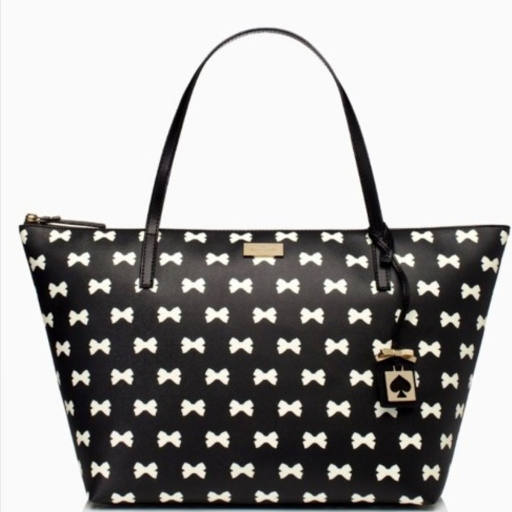 ♠️Kate Spade leather bow tie handbag & Key fob - Picture 2 of 4